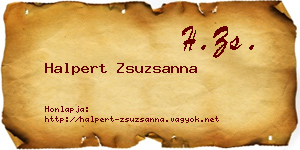 Halpert Zsuzsanna névjegykártya